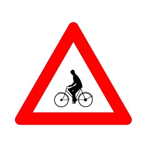 [A25] Traffic sign A25 Crossing for bicyclists SB250 Z700 HI WZ