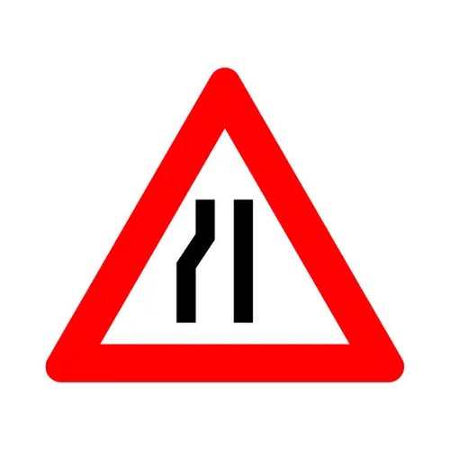 [A7B.] Traffic sign A7b Lane narrowing left SB250 Z700 HI WZ