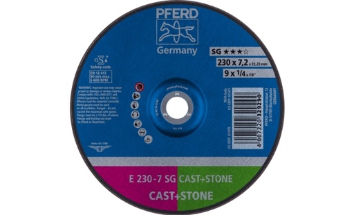 [AF230ST] Doorslijpschijf dia 230-7 SG STONE Pferd
