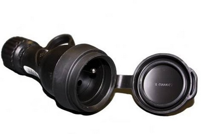 [ARO-FA81-034] Rubber contrastekker HI-PRO F 2P 250V 16A 