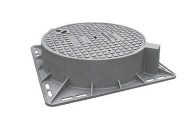 gietijz. rijwegdeksel T107A D400 - RD met voet D400 VO=700mm H=200mm BENOR