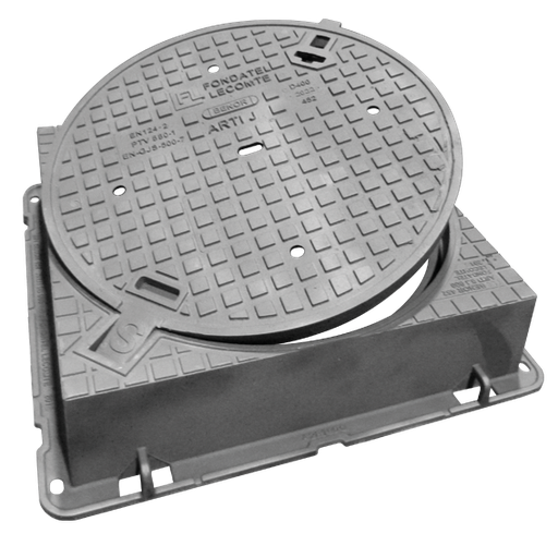 Cast iron roadway cover T109A D400 - VK VO=700mm H=200mm BENOR