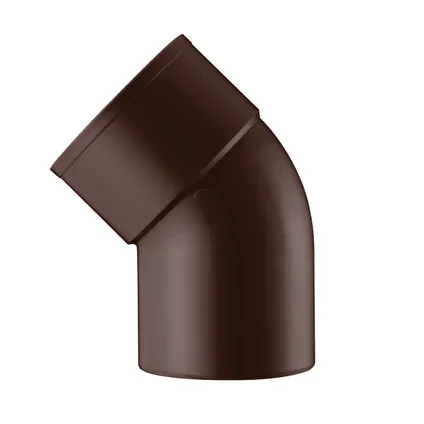[BS1004B] PVC bocht dia 100 45° Msp bruin
