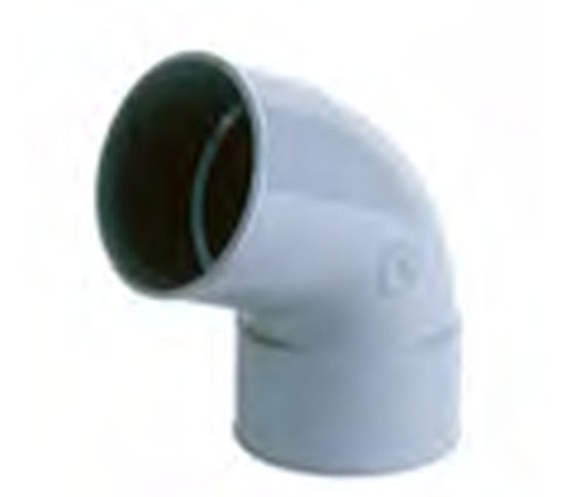 [B326] PVC bocht dia 32 67° 2xM benor grijs