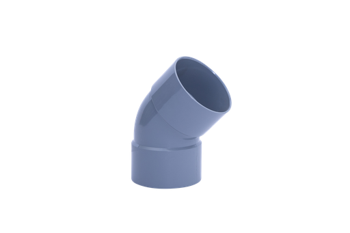 [B404] PVC bocht dia 40 45° 2xM  