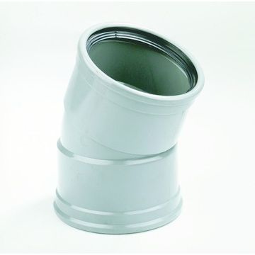 [BB1102] PVC bocht dia 110 22° 2xM grijs benor SN8 