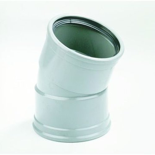 [BB1102] PVC bocht dia 110 22° 2xM grijs benor SN8 
