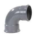 [BB4008] PVC bocht dia 400 87° 2xM grijs benor SN4 