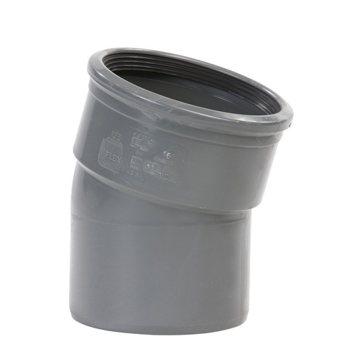 [BBS1101] PVC bocht dia 110 15° MSp grijs benor SN8 