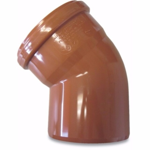 [BBS1104RB] PVC bend dia 110 45° MSp red brown benor SN8