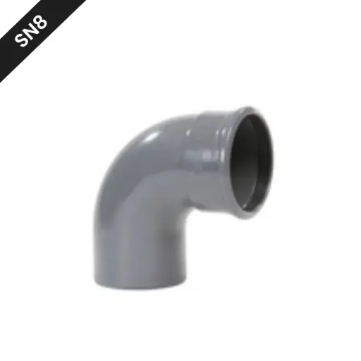 [BBS1258SN8] PVC street sewer bend dia 125 87° MSp gray benor SN8