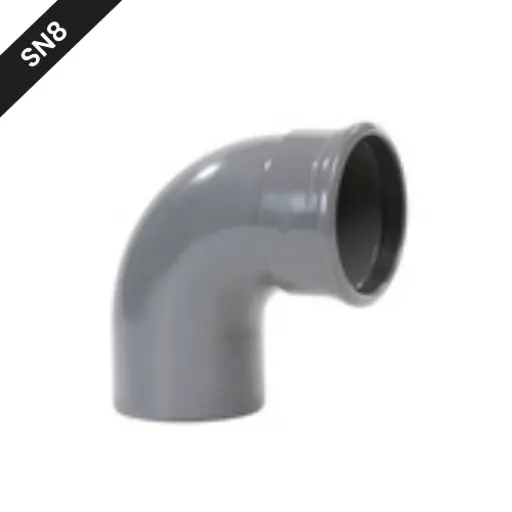 [BBS1608SN8] PVC street sewer bend dia 160 87° MSp gray benor SN8