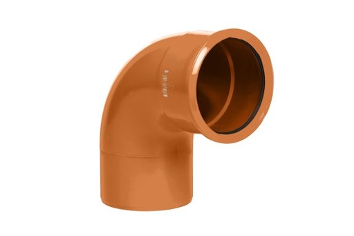 [BBS5008RB] PVC bocht dia 500 87° MSp rood bruin benor SN4 