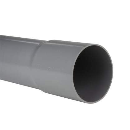 PVC buis dia 80x1.5mm lijmmof grijs 