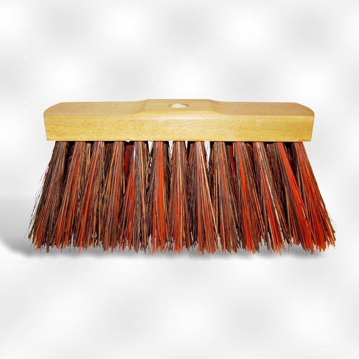 [BORBAS03] Brosse street balai bassin rouge pvc jaune bois
