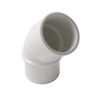 [BS324W] PVC bocht dia 32 45° MSp wit san