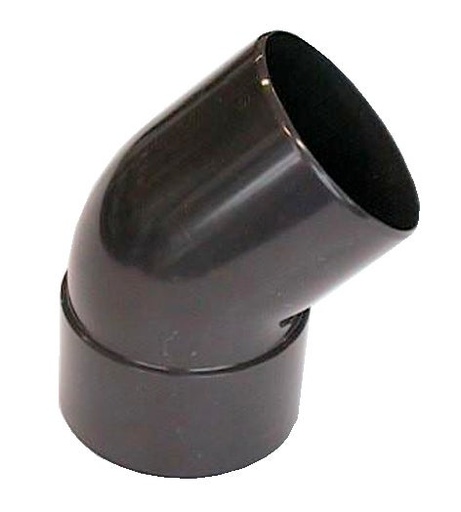 [BS504B] PVC bocht dia 50 45° Msp bruin 