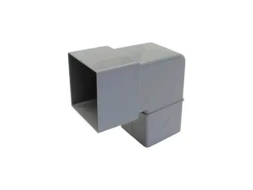[BV808G] Coude PVC dia. 80 87° carré gris