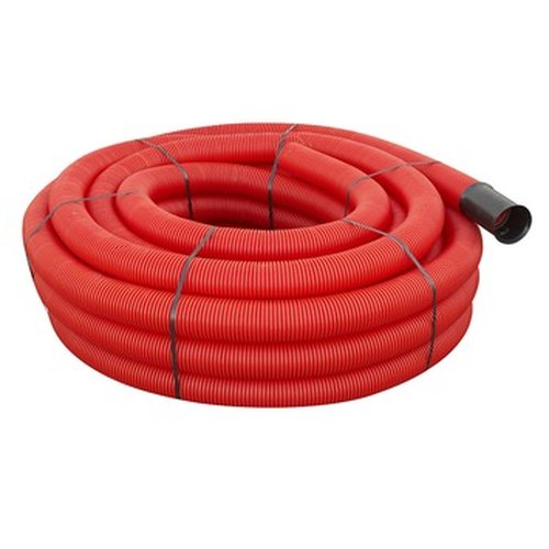 [CABO905] Goulotte flexible avec fil de tirage rouge dia 90 - 50m