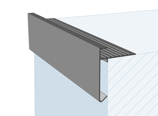 [DAKR6064ANO] Aluminum roof edge standard 60x64mm anodized l=2.5m
