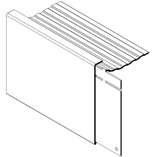 [DAKRVB6064ZWS] Aluminum roof edge connection clip standard 60mm black textured coatex