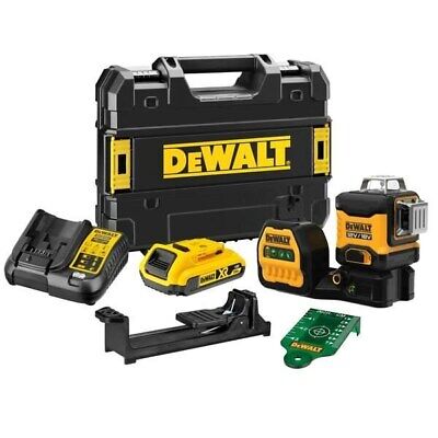 [DCE089D1G18-QW] Multivoltage 12V/18V 3x 360° Laser - Green - 1x 18V 2Ah