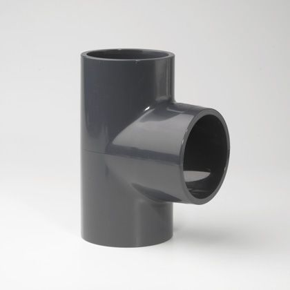 [01051003020] PVC druk T-stuk dia 20 90°