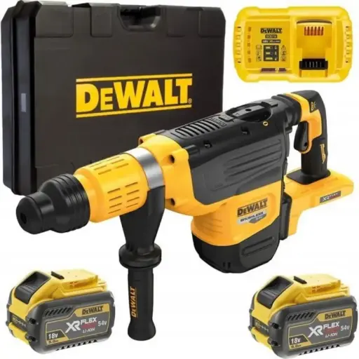[DCH775X2-QW] 54V XR FLEXVOLT SDS-Max Combi Hammer 52mm (19.4J) - 2x 9.0Ah batteries and quick charger