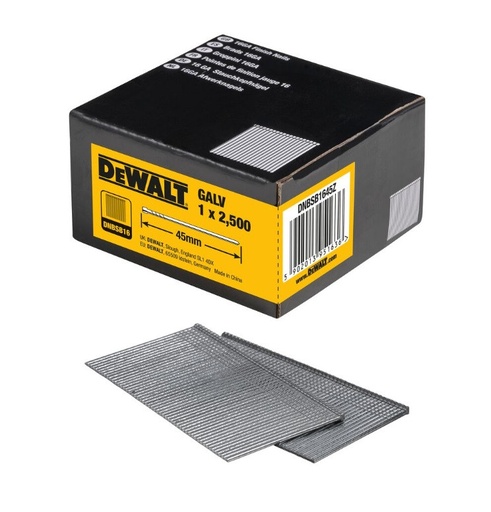 [DNBSB1645Z] 16GA finish nail 45mm galv 2.5m