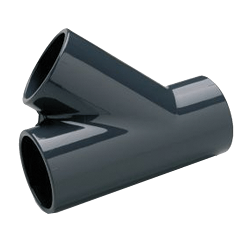 [01051344090] PVC druk T-stuk dia 90 45°