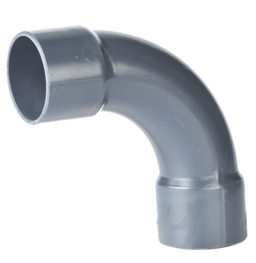 [DRLB758] PVC druk bocht lang dia 75 87° PN10 