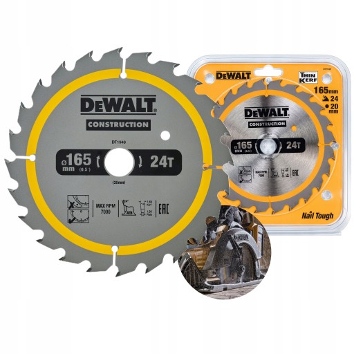[DT1949-QZ] Construction cirkelzaagblad 165x20 24T