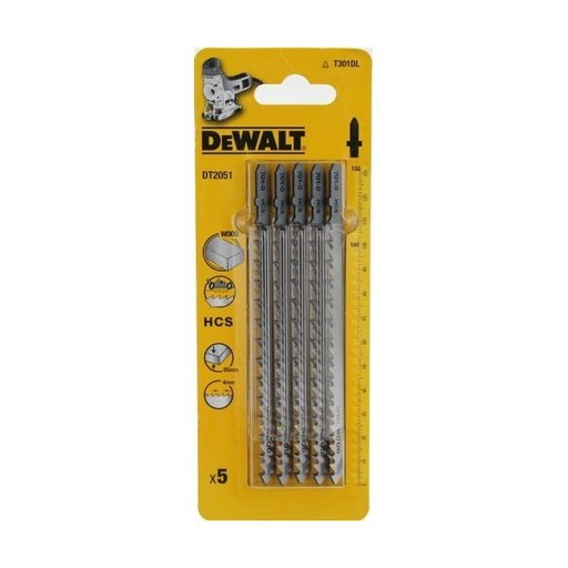 [DT2051-QZ] Lame de scie sauteuse HCS (T301DL) (5pcs)