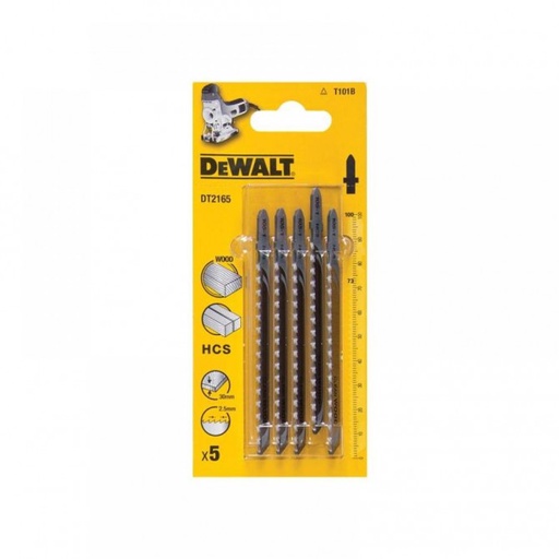 [DT2165-QZ] Jigsaw blade HCS for fine finishing in wood and laminate (T101B) (5pcs)