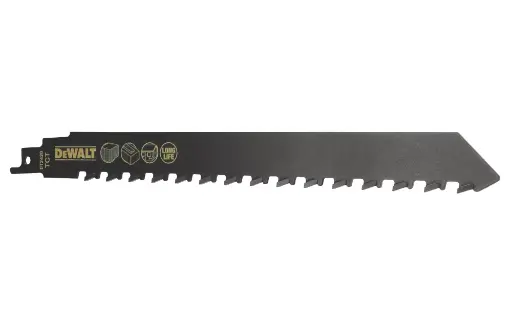 [DT2420-QZ] Reciprozaagblad HM 240x12,7mm, Cellenbeton/baksteen/vezelcementplaten - S1543HM