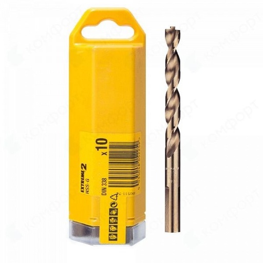 [DT5557-QZ] HSS-G ijzerboor EXTR. 10.0 mm (10x) 