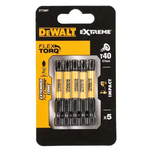 [DT7399T-QZ] IMPACT Torsion 50mm Torx T40 (5pcs)