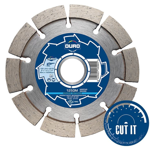 [DU30301] Diamond disc duro dia 125x6x22.5 joint cutter DM