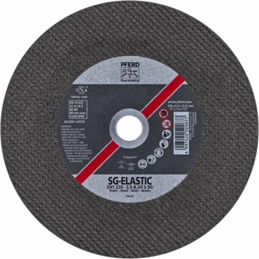 [ELASTIJZ] Cutting disc dia 230-2.9 SG STEEL Pferd