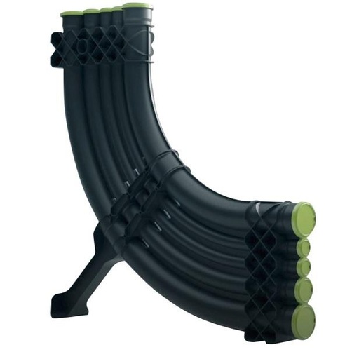 [ENERGIE] Aansluitbocht 2x110 1x75 2x50 zwart model DS 