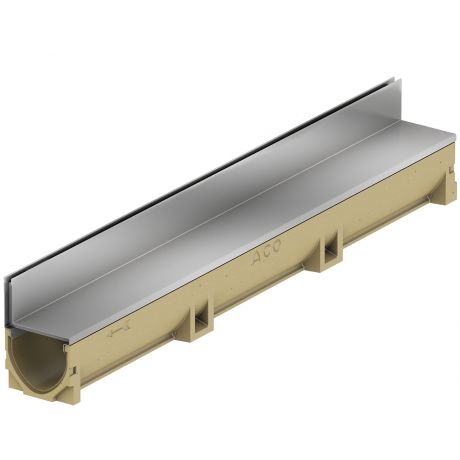 [EURO10065] Aco Euroline 100 discreet 65 with exc. stainless steel attachment H=118mm