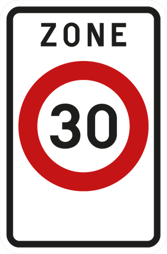 [F4A] Verkeersbord F4A Begin zone 30 SB250 400x600 