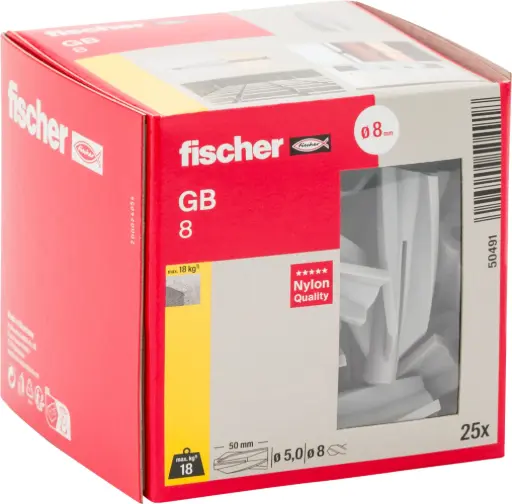 [GB8] Fischer ytonplug GB08  (prijs/100st)  (25st/doos)