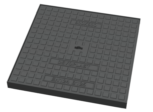 [GDZ80] Gietijzeren deksel 80x80cm B125