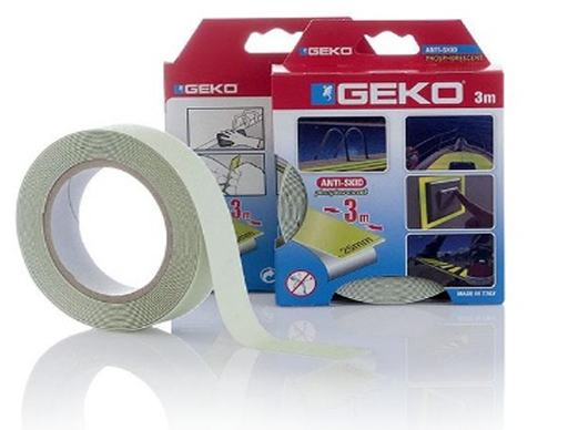 [GEKO25GLOW] Geko adhesive high visibility at night&day B=25mm l=3m