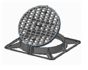 [GR600] Cast iron grid dia 600 85x85cm D400
