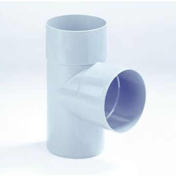 [HWAT1008] PVC T-stuk dia 100 87° HWA grijs 