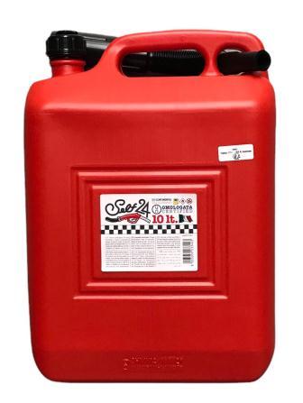 [JERP10] Jerry can 10l red pc childproof cap&leakproof spout pourer