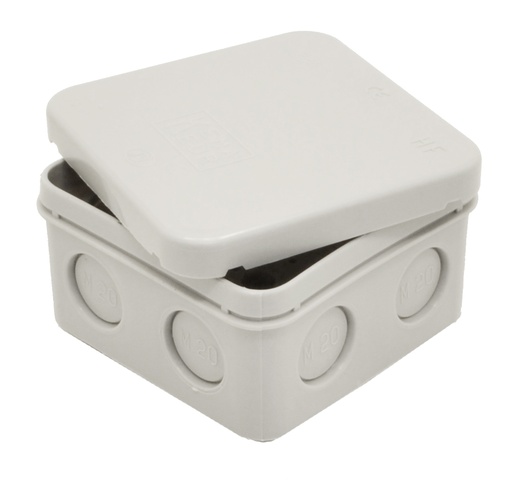 [KD7XM20] Junction box with pressure seal 80x80x50mm 7xM20 connection