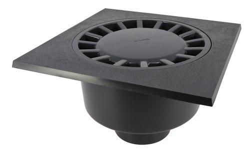 [KLOK30ZW] Clock siphon 30x30 dark gray Nicoll